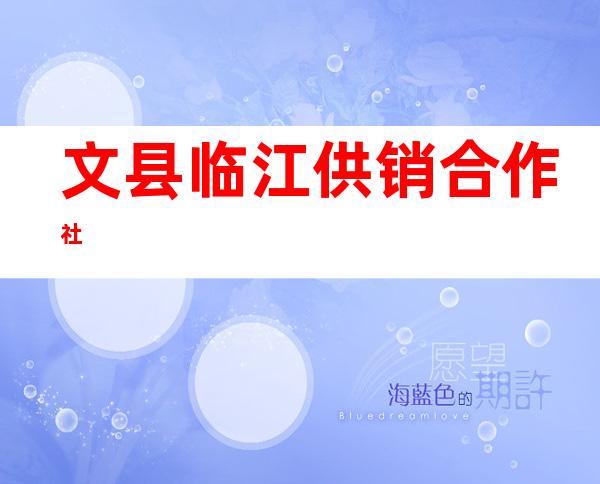 文县临江供销合作社